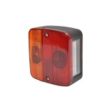 Lampa stop remorca patrata 12V-24V cu iluminare numar, E11, stanga/dreapta