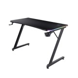 Birou gaming Trust GXT7 Luminus, RGB, Suport casti si pahar, Negru