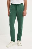 American Vintage pantaloni de trening culoarea verde, neted, MDOV05BH24
