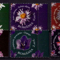 RO 2009 LP 1830 " Flora din Arii Protejate " , serie ,MNH