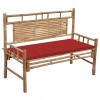 VidaXL Bancă de grădină cu pernă, 120 cm, bambus 3063882