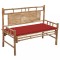 vidaXL Bancă de grădină cu pernă, 120 cm, bambus 3063882