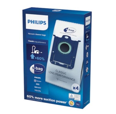 Set 4 saci aspirator PHILIPS S-Bag Classic Long Performance FC802103 foto