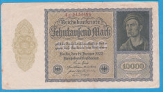 (4) BANCNOTA GERMANIA - 10.000 MARK 1922 (19 IANUARIE 1922) - VARIANTA MICA foto