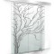 Usa culisanta Boss &reg; Duo model Tree negru, 95+95x215 cm, sticla Gri securizata, glisanta in ambele directii