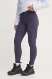 Jack Wolfskin leggins sport Klintal femei, culoarea gri, neted, 1508901
