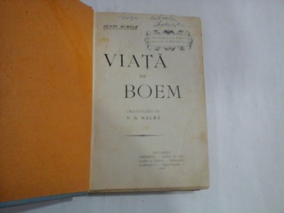 VIATA DE BOEM - HENRY MURGER foto