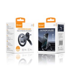 Suport Auto Magnetic Ventilatie X-Start Z65 MagRing MultiAngle, Negru