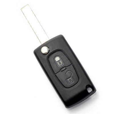 Citroen / Peugeot 307 - Carcasa tip cheie briceag cu 2 butoane, lama VA2-SH2 cu foto