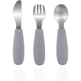 Zopa Silicone Children&#039;s Cutlery tac&acirc;muri pentru copii 6 m+ Dove Grey 3 buc