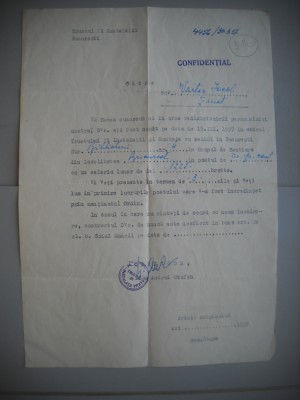 HOPCT DOCUMENT VECHI 380 TRUSTUL INSTALATII MIXTE M C BUCURESTI 1957 foto