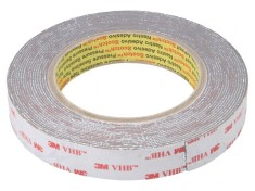Bandă de fixare acril gri 19mm x 5m