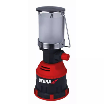 Lampa cu gaz camping, turistica, Dedra, inox, aprindere piezo-electrica, 80 W foto