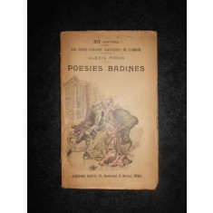 ALEXIS PIRON - POESIES BADINES (editie veche)