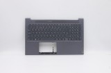 Carcasa superioara cu tastatura palmrest Laptop, Lenovo, Yoga Slim 7-15IIL05 Type 82AA, 5CB0X55840, 4BLS2TALV30, iluminata, gri, layout US