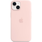 Husa de protectie Apple Silicone Case with MagSafe pentru iPhone 14, Chalk Pink