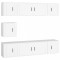 Set dulap TV, 7 piese, alb, lemn prelucrat