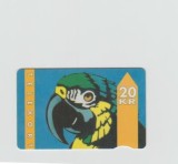 bnk card Cartele telefonice - Danemarca - KTAS - tas Definitive - Parrot - Type 1 - Tel:TDKD029B