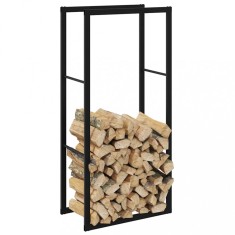 vidaXL Rastel pentru lemne de foc, negru, 55x30x116 cm oțel 4018465