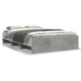 Cumpara ieftin Cadru de pat, gri beton, 140x200 cm, lemn prelucrat