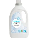 Detergent lichid Sodasan pentru rufe colorate, delicate, sensibile și bebeluși, natural, 6 x 1,5 L