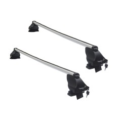 Set bare transversale portbagaj din aluminiu marca Twinny Load TL A21, kit complet cu bare, suporti si antifurt cu cheie foto