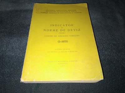 INDICATOR DE NORME DE DEVIZ PENTRU LUCRARI DE MASURARI TERESTRE 0-1970 1971 foto