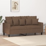 Gossi canapea cu 2 locuri, maro, 140 cm, material textil