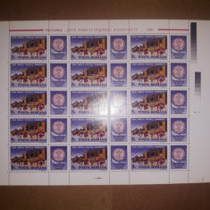 TIMBRE ROMANIA MNH-1991/LP1271+1271a-ZIUA MARCII POSTALE-COALA MNH