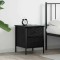 vidaXL Noptieră Stejar negru 40 x 42 x 50 cm Lemn compus și metal 871248