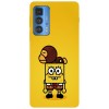 Husa compatibila cu Motorola Edge 20 Lite model SpongeBob has a hat, Silicon, TPU, Viceversa, Transparent, Carcasa