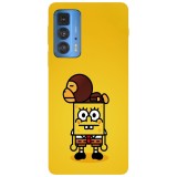 Husa compatibila cu Motorola Moto G20 model SpongeBob has a hat, Silicon, TPU, Viceversa, Transparent, Carcasa