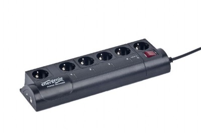 PRELUNGITOR inteligent GEMBIRD, Schuko x 6, conectare prin Schuko (T), cablu 1.5 m, 10 A, protectie supratensiune, protectie copii, negru, &amp;quot;EG-PMS2&amp;quot; ( foto