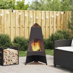 vidaXL Cuptor de foc Negru 50 x 50 x 95 cm Oțel laminat la rece