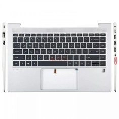 Carcasa superioara cu tastatura palmrest Laptop, HP, ProBook 440 G9, 445 G9, M23769-001, 4BX8QTATPB0, iluminata, argintie, layout US