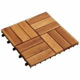 vidaXL Plăci pentru Deck 10 pcs Maro 30 x 30 cm Lemn de Acacia 42046708