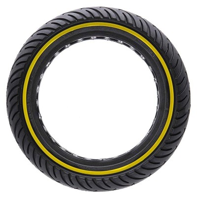 Anvelopă plină 8.5x2-6.1/B34, pentru trotineta electrică, negru cu linie galbenă | Motorevolution foto