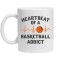 Cana alba personalizata &quot;heartbeat basketball&quot;, INOVATIX&reg;. 330ml
