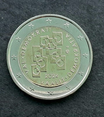 2 Euro &amp;quot;Vaalit - Demokratia&amp;quot; 2024, Finlanda - G 4137 foto