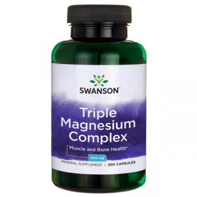 Complex Triplu de Magneziu 400 miligrame 300 capsule Swanson foto