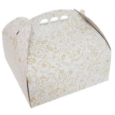 Set 25 Cutii Tort, 33x33 cm, Carton Duplex, Model Floral CT9, Ambalaj Cofetarie si Patiserie, Ambalaje Torturi si Prajituri, Set Cutii Carton pentru T foto