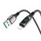 Cablu USB la iPhone cu Display LED Hoco S51, 2.4A, 1.2m, negru