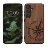 Husa Kwmobile pentru Samsung Galaxy S24, Maro, Lemn, KWM000021PH001C, Silicon, Carcasa