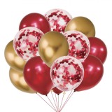 Set Baloane Petrecere, Metalizate, Multicolor, 30cm, 12 Bucăți, Confetti, Oem