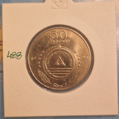 488, Cape Verde, Capul Verde, 50 Escudos 1994, KM#43, Sailing ship &amp;quot;Senhor das Areias&amp;quot;, foto
