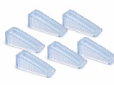 Cumpara ieftin Set 6 opritoare usa, transparente 9.5 x 4 x 2.8 cm, silicon antiderapant, pene reutilizabile pentru blocarea si mentinerea usilor deschise