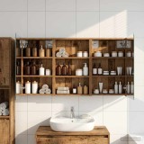 vidaXL Set dulap baie cu raft 3 pcs 120 x 10,5 x 60,5 cm Lemn compozit 3403734