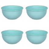 Set boluri, 4 piese, 500 ml, Plastic, Verde Menta