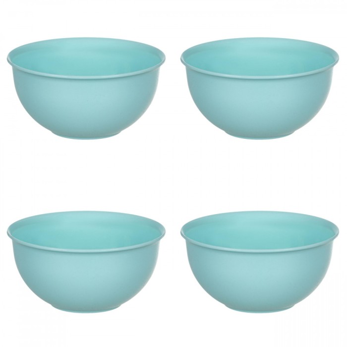 Set boluri, 4 piese, 500 ml, Plastic, Verde Menta