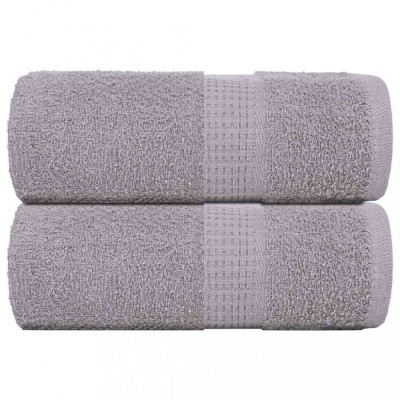 vidaXL Prosoape pentru oaspeți 2 buc Gri 30x50 cm 360 g/m&amp;sup2; 100% bumbac foto